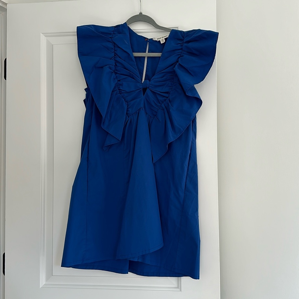 Blue Tassle Anthropologie Dress